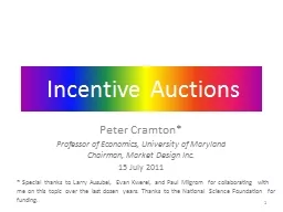Incentive Auctions