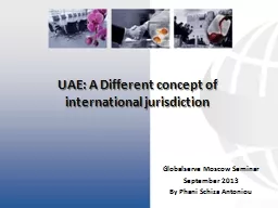 UAE: A Different concept of international jurisdiction