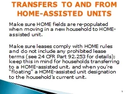 Make sure HOME fields are re-populated when moving in a new