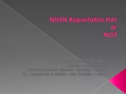 NHSN Reportable HAI