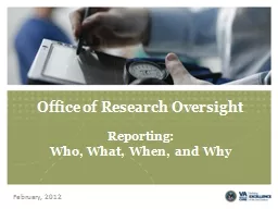 Office of Research Oversight