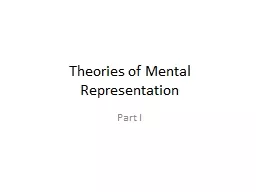 Theories of Mental Representation