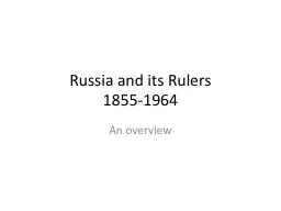 Russia and its Rulers