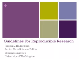 Guidelines For Reproducible Research