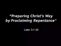 “Preparing Christ’s Way