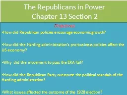 The Republicans in Power