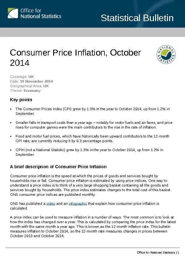 CPI, CPIH, RPI and RPIJ Indices: the latest three years