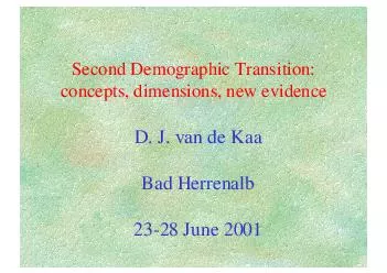 Second Demographic Transition concepts dimensions new evidence D