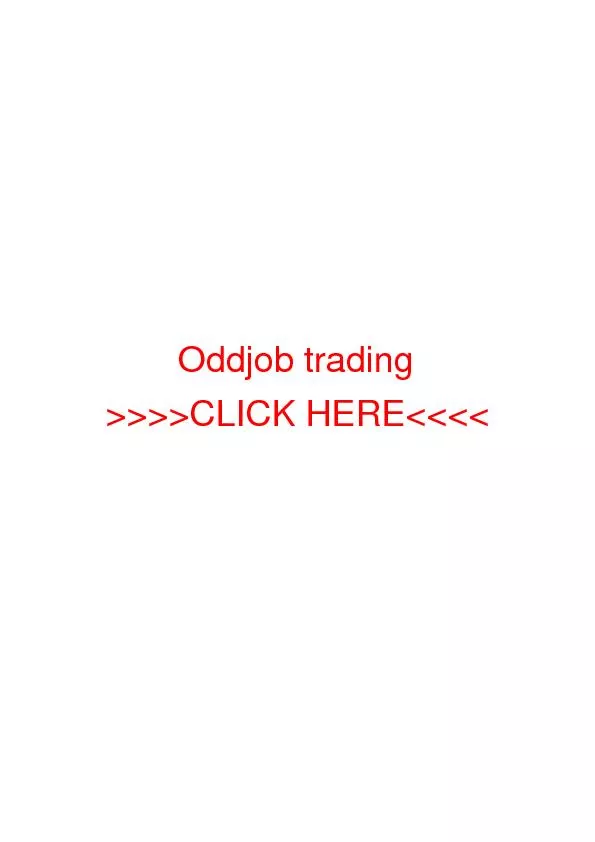 ODDJOB TRADING The following values should be used for the mean s