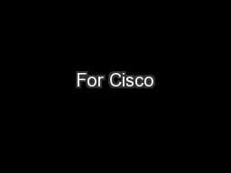 For Cisco
