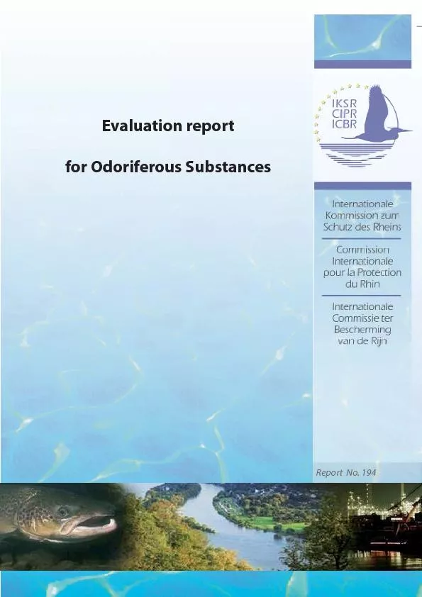 Evaluation reportfor Odoriferous Substances