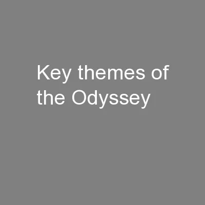 Key themes of the Odyssey