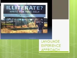 LANGUAGE EXPERIENCE APPROACH
