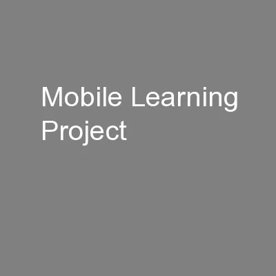 Mobile Learning Project