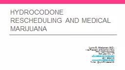 Hydrocodone Rescheduling and Medical Marijuana
