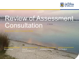Review of Assessment Consultation