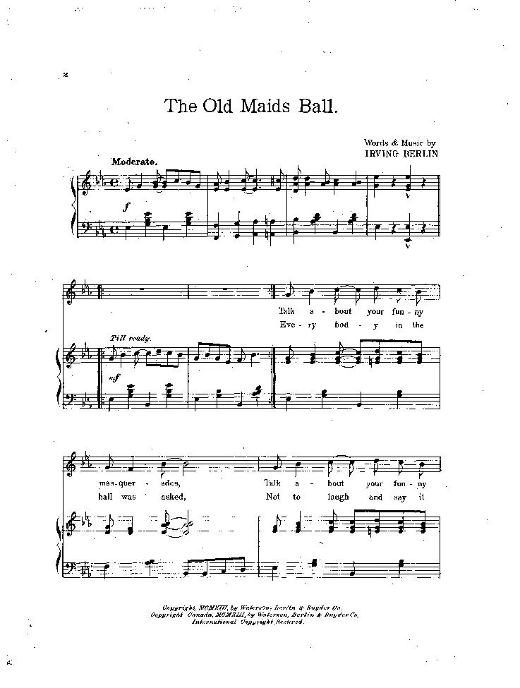 The Old Maids Ball.