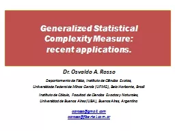 Generalized Statistical