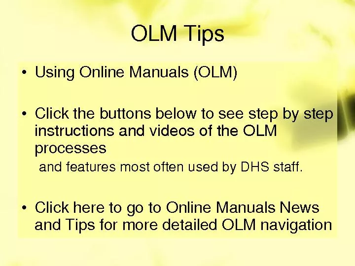 Using Online Manuals (OLM)