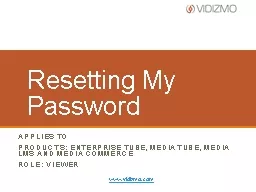 Resetting My Password