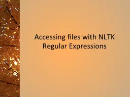Accessing files with NLTK