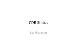CDR Status