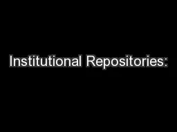 Institutional Repositories: