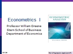 Econometrics I