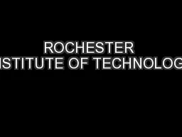 ROCHESTER INSTITUTE OF TECHNOLOGY