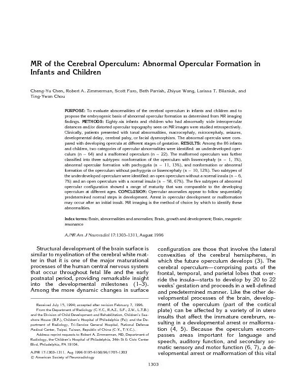 areamaycausesignificantimpairmentwithde-velopmentaldelays(8,9).Theinsu