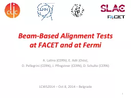 Beam-Based Alignment Tests