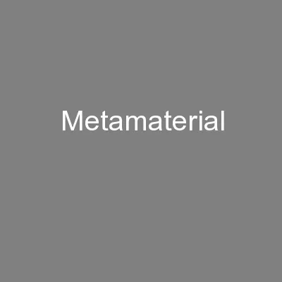 Metamaterial
