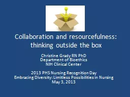 Collaboration and resourcefulness: thinking outside the box
