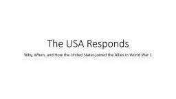 The USA Responds