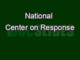 National Center on Response