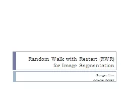Random Walk with Restart (RWR) for Image Segmentation