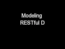 Modeling RESTful D