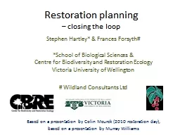 Restoration planning