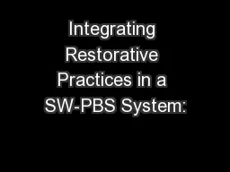 Integrating Restorative Practices in a SW-PBS System: