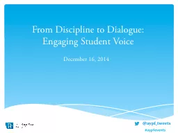 From Discipline to Dialogue: Engaging Student Voice