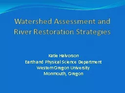 Watershed Assessment and River Restoration Strategies