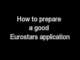 How to prepare a good Eurostars application