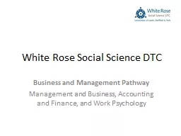 White Rose Social Science DTC
