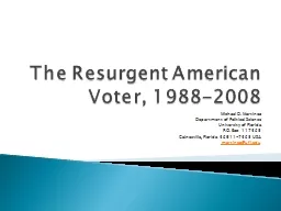 The Resurgent American Voter, 1988-2008