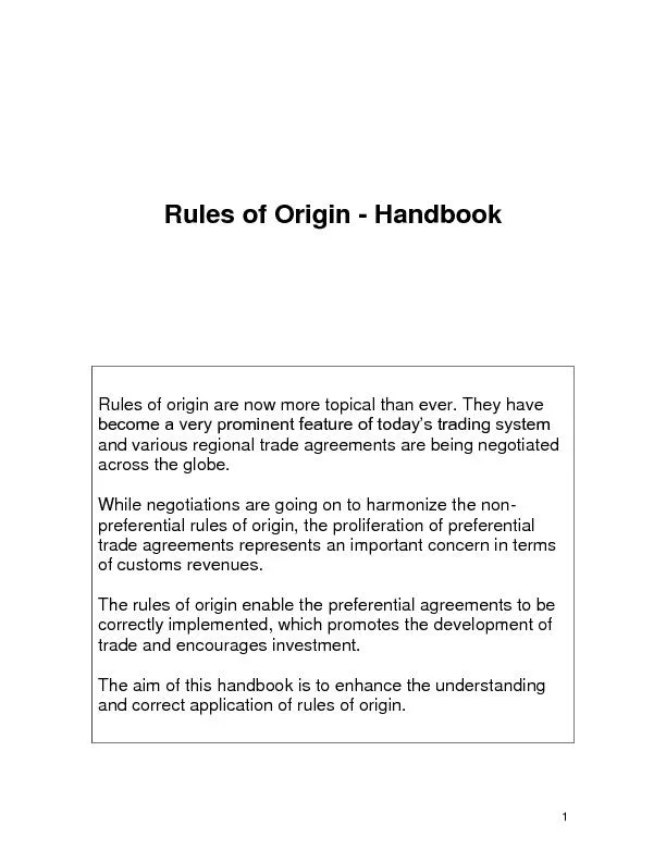 Rules of Origin