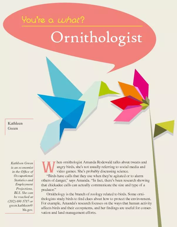 Occupational Outlook Quarterly • Summer 2013