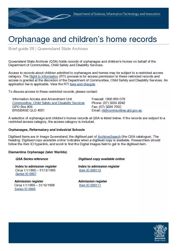 Orphanage and children’shome records