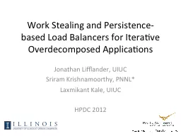 Work Stealing and Persistence-based Load Balancers for Iter