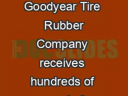 Goodyear Blimp Ride Policy document Each year the Goodyear Tire  Rubber Company receives
