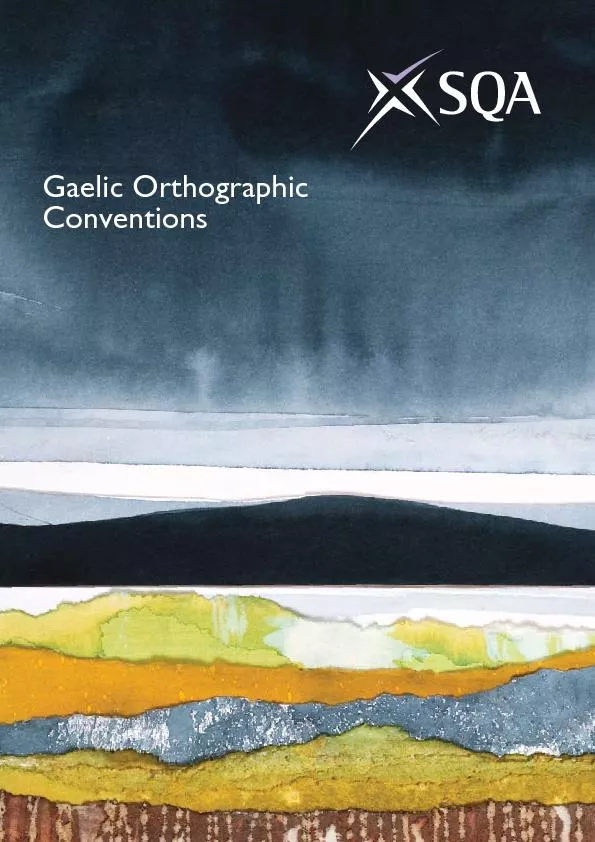 Gaelic Orthographic Conventions